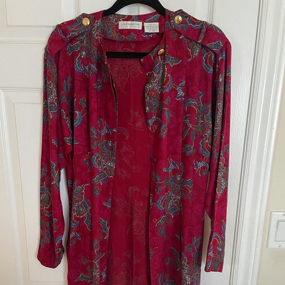Vintage | Paisley Dress | Gold Buttons | Pockets | Button-Up - Picture 4 of 12